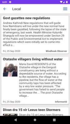 Namibia Newspapers android App screenshot 1